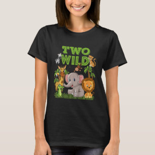 Kids I'm Wild And 2 Zoo Theme Birthday Safari Jun T-Shirt