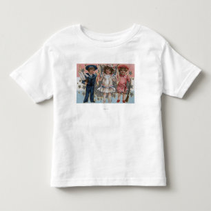 Kids in Blue, White and Pink Toddler T-shirt
