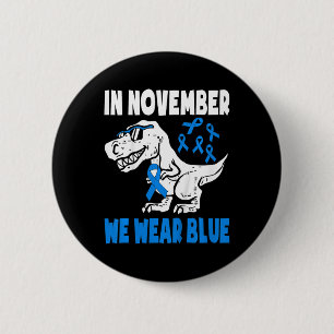 Kids In November We Wear Blue Diabetes Awareness T 2 Inch Round Button