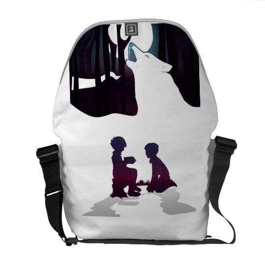 Kids in woods courier bag