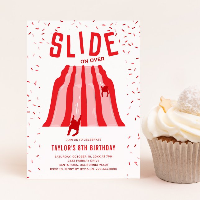 Kids Indoor Playground Red Birthday Party Invitation (Creator Uploaded)