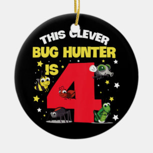 Kids Insect Expert Design for your 4 year old Bug Ceramic Ornament