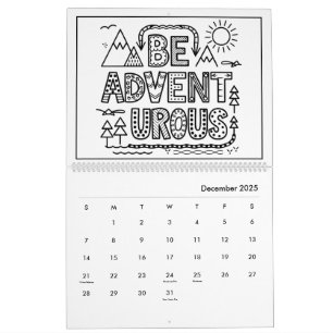 Kids Inspirational Colouring Calendar