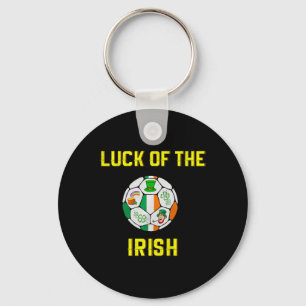 Kids Irish Flag Ireland Soccer Byll Art Keychain