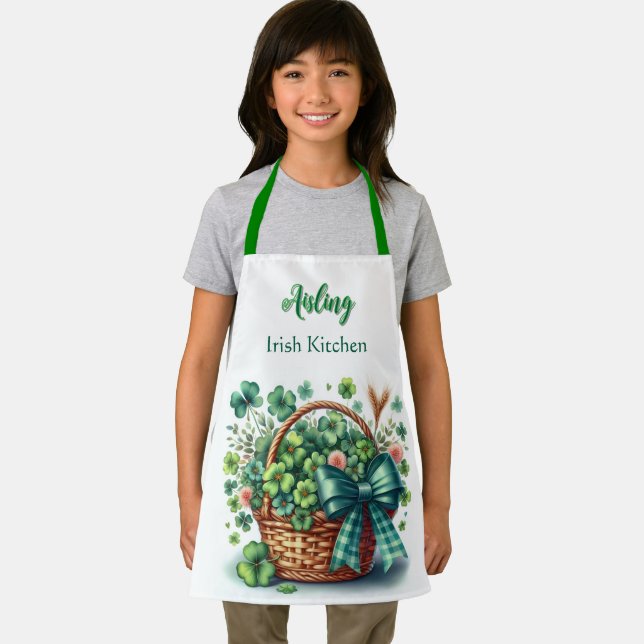 Kids Irish Shamrocks  Personalized Apron (Insitu)