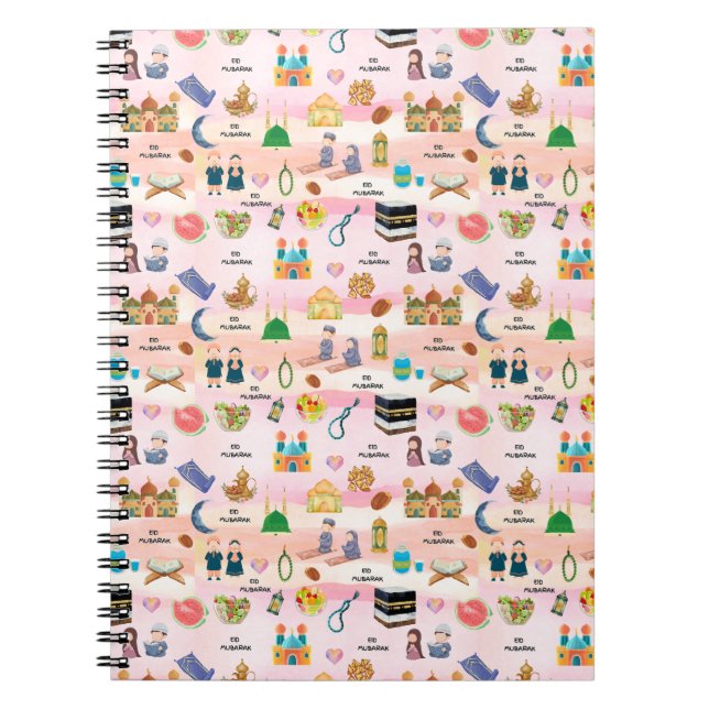 Kids Islamic Notebook – Colourful Eid & Ramadan (Front)