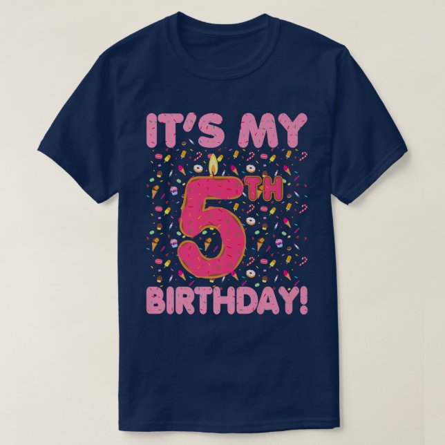 Kids It`s my 5th Birthday Candy Bonbons 5 Years ol T-Shirt (Design Front)