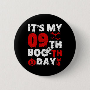 Kids It’s My 9th Boo-th Day Scary 9th Birthday Hal 2 Inch Round Button