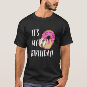 Kids It´s my Birthday Sloth with doughnut T-Shirt