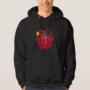 Kids It's My 10th Birthday Happy 10 Year Rex Dinos Hoodie