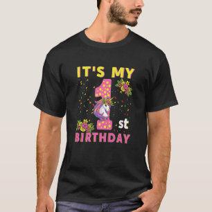 Kids It's My 1st Birthday Unicorn  Kid 1 Year Old  T-Shirt