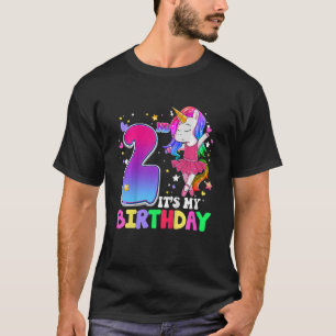 Kids It's My 2nd Birthday Unicorn 2 Year Old Girls T-Shirt