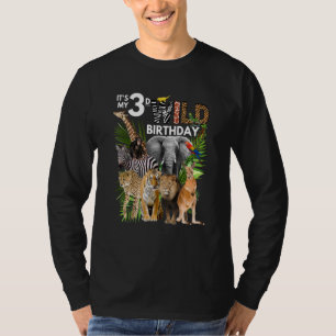 Kids It's My 3d Wild Birthday Safari Animals Zoo B T-Shirt