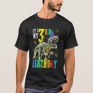Kids It's My 3rd Birthday Happy 3 Year Dinosaur  G T-Shirt
