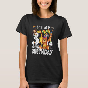 Kids Its My 3rd Birthday Safari Jungle Animals  3r T-Shirt