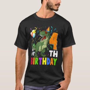 Kids Its My 4th Birthday Happy 4 Year Old Dino T R T-Shirt