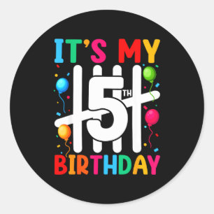 Kids It's My 5th Birthday 5 Five Birthday Boys Gir Classic Round Sticker