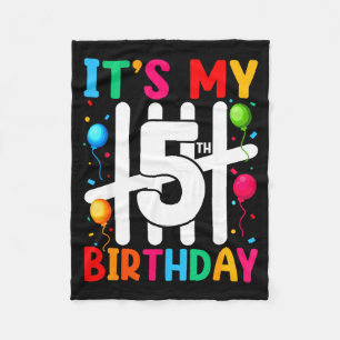 Kids It's My 5th Birthday 5 Five Birthday Boys Gir Fleece Blanket