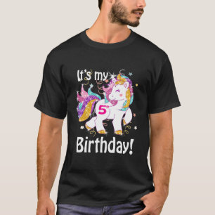 Kids Its My 5Th Birthday Unicorn (5 Year Old Girl T-Shirt