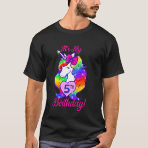 Kids Its My 5th Birthday Unicorn Party Themed Todd T-Shirt