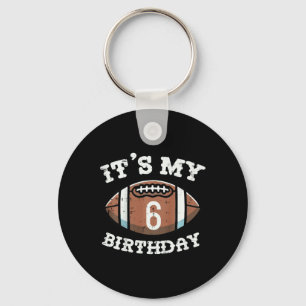 Kids Its My 6th Birthday American Football 6 Year  Keychain
