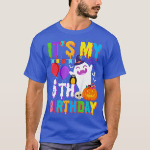Kids It's My 6th Birthday Gift Ghost Pumpkin Hallo T-Shirt