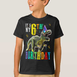 Kids It's My 6TH Birthday Happy 6 Year Dinosaur Sh T-Shirt