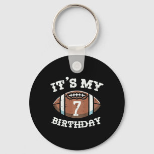 Kids Its My 7th Birthday American Football 7 Year  Keychain