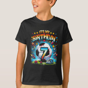 Kids It's My 7th Birthday Boys Soccer Footbyll 7 Y T-Shirt