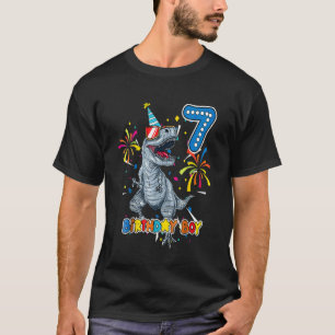 Kids It's My 7th Birthday  Dinosaur Party For 7 Ye T-Shirt