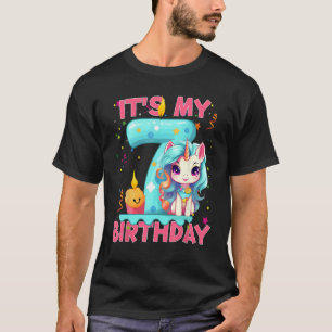 Kids Its My 7th Birthday Unicorn Outfits for toddl T-Shirt