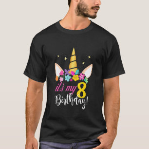 Kids It's My 8th Birthday 8 Year Old Unicorn Birth T-Shirt