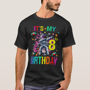 Kids It's My 8Th Birthday Astronaut Space T-Shirt