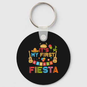 Kids Its My First Fiesta Birthday Mexican Cinco De Keychain