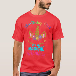 Kids It's My Magical 7th Birthday , 7 Unicorn Birt T-Shirt
