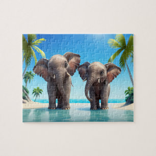Kids Jigsaw Puzzle - Elephants