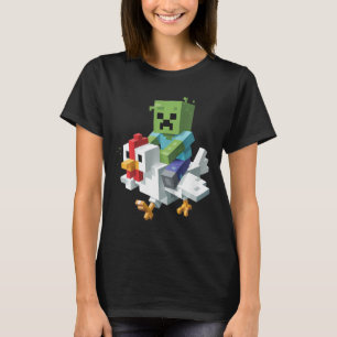 Kids Jock Chicken Shirt Pixel Art Gamer Zombie Boy