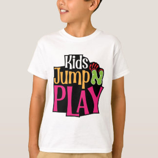Kids Jump N Play custom typography t shirt design 