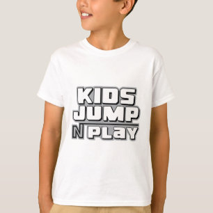 Kids Jump N Play custom typography t shirt design