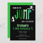 Kid's Jump Trampoline Park Birthday Party Invitation<br><div class="desc">Kid's Birthday Invitation perfect for a birthday party at a trampoline park or bounce house. This colourful invitation features jumping silhouette clipart. Customize with your party information.</div>