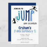 Kid's Jump Trampoline Park Birthday Party Invitation<br><div class="desc">Kid's Birthday Invitation perfect for a birthday party at a trampoline park or bounce house. This colourful invitation features jumping silhouette clipart. Customize with your party information.</div>