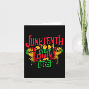 Kids Juneteenth Women Breaking Every Chain Since 1 Card