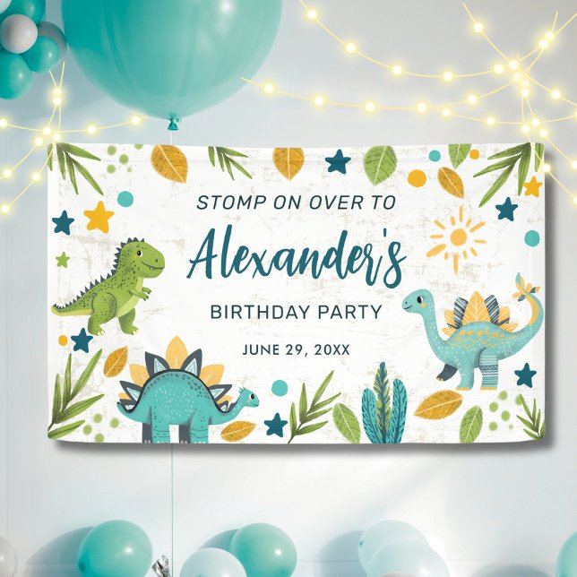 Kids Jurassic Dinosaur Birthday Party Banner (Creator Uploaded)