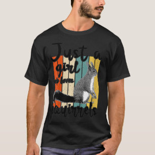 Kids Just A Girl Who Loves Squirrels Vintage Squir T-Shirt