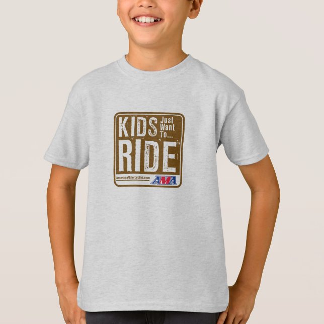 Kids Just Want To Ride Youth T-Shirts (Front)