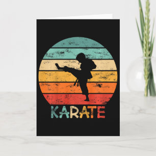 Kids Karate Martial Arts Grunge Motif A Little Boy Card