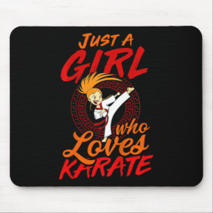 Kids Karate Shirt For Girls Mouse Pad