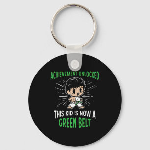 Kids Karate Student Green Belt Award T Shirt Gift Keychain