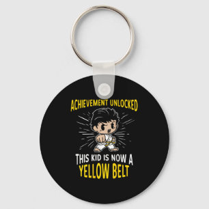 Kids Karate Student Yellow Belt Award T Shirt Gift Keychain