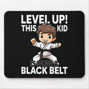 Kids Karate Uniform Black Belt Award Mouse Pad